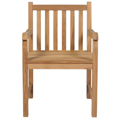 Garden Chairs 6 pcs with Cream Cushions Solid Teak Wood Payday Deals