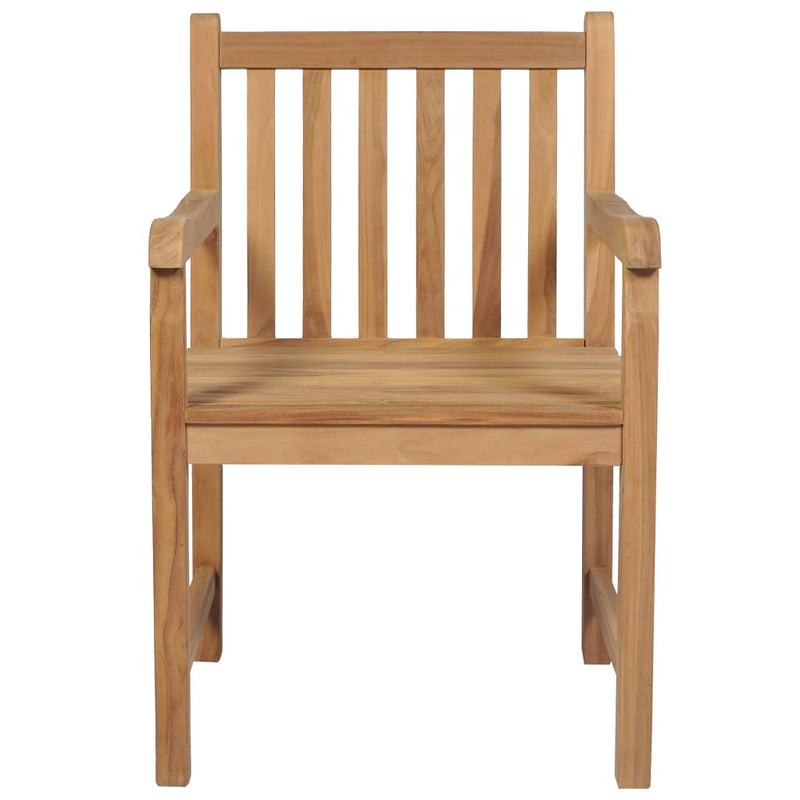 Garden Chairs 6 pcs with Cream Cushions Solid Teak Wood Payday Deals
