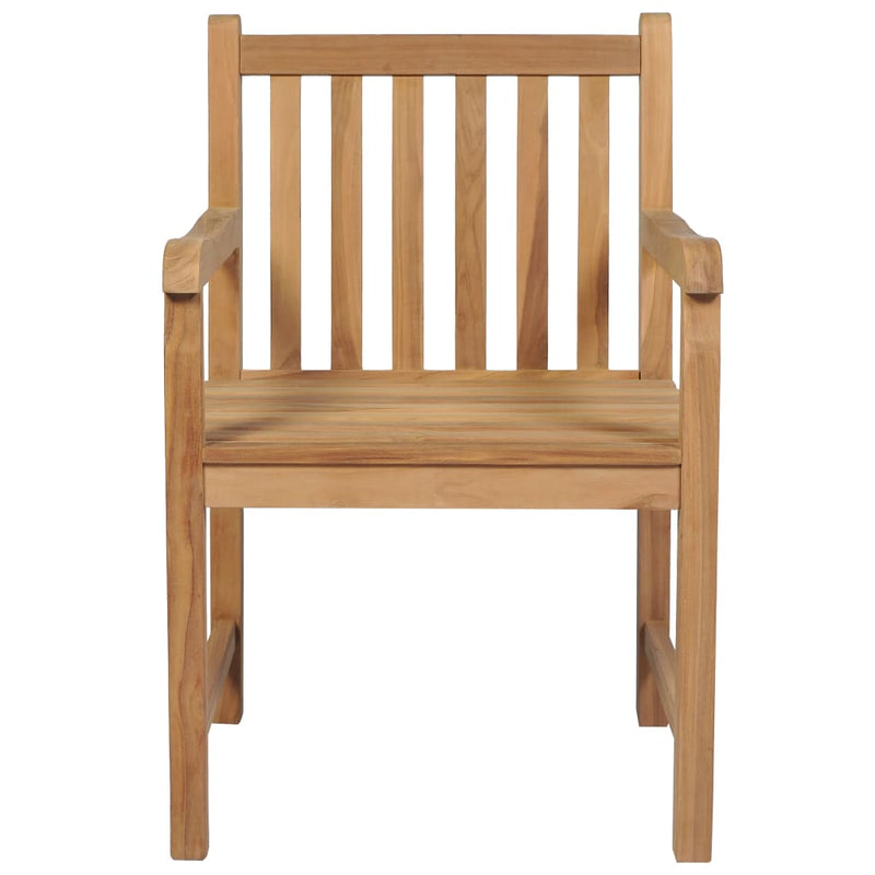 Garden Chairs 6 pcs with Cream White Cushions Solid Teak Wood Payday Deals