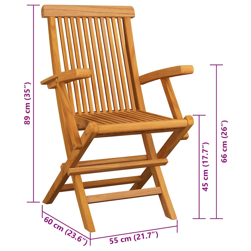Garden Chairs with Anthracite Cushions 2 pcs Solid Teak Wood Payday Deals
