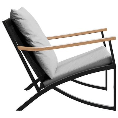 Garden Chairs with Cushions 2 pcs Black Steel Payday Deals