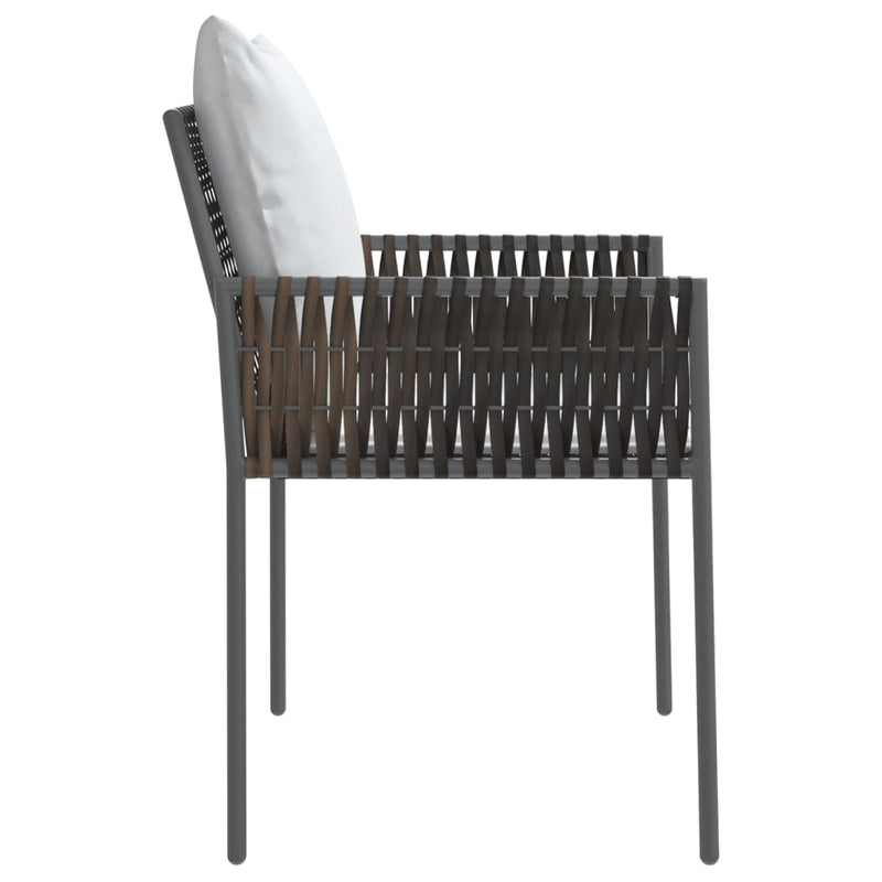 Garden Chairs with Cushions 2 pcs Brown 54x61x83 cm Poly Rattan Payday Deals