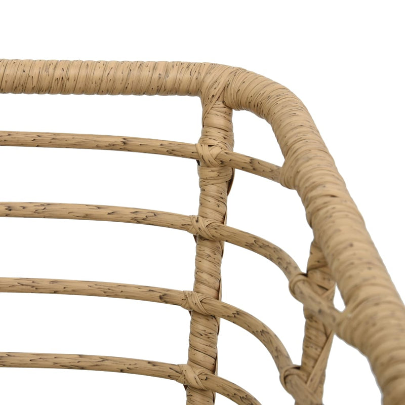 Garden Chairs with Cushions 2 pcs Poly Rattan Oak Payday Deals