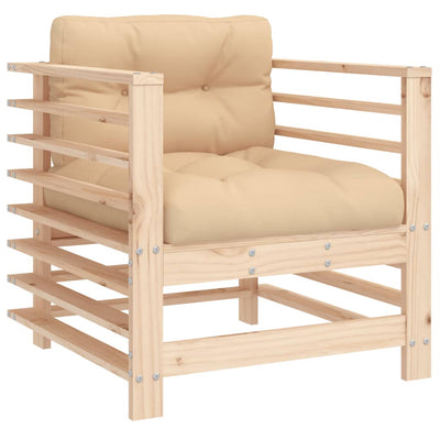 Garden Chairs with Cushions 2 pcs Solid Wood Pine Payday Deals