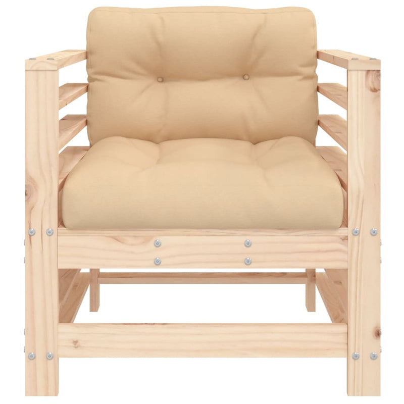 Garden Chairs with Cushions 2 pcs Solid Wood Pine Payday Deals