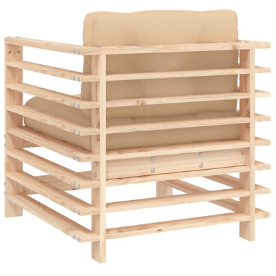 Garden Chairs with Cushions 2 pcs Solid Wood Pine Payday Deals