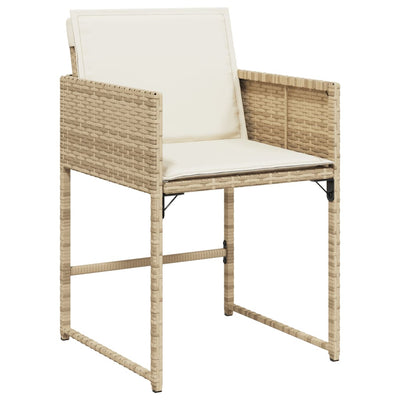 Garden Chairs with Cushions 4 pcs Beige Poly Rattan Payday Deals
