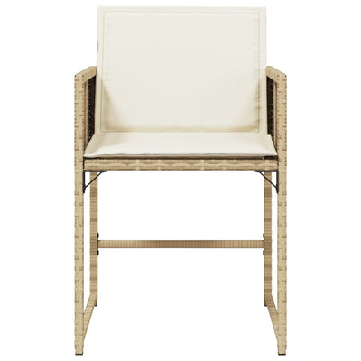 Garden Chairs with Cushions 4 pcs Beige Poly Rattan Payday Deals