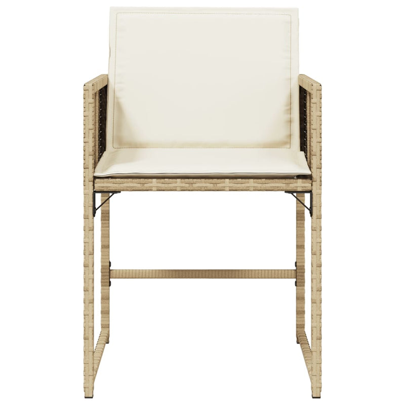 Garden Chairs with Cushions 4 pcs Beige Poly Rattan Payday Deals