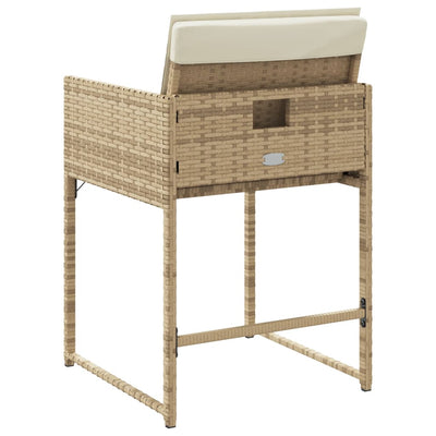 Garden Chairs with Cushions 4 pcs Beige Poly Rattan Payday Deals