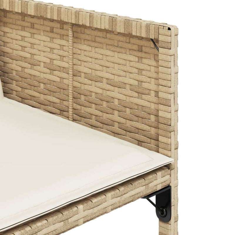 Garden Chairs with Cushions 4 pcs Beige Poly Rattan Payday Deals
