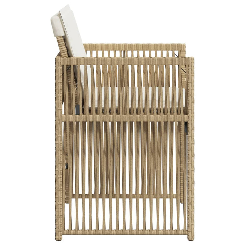 Garden Chairs with Cushions 4 pcs Beige Poly Rattan Payday Deals