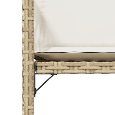Garden Chairs with Cushions 4 pcs Beige Poly Rattan Payday Deals