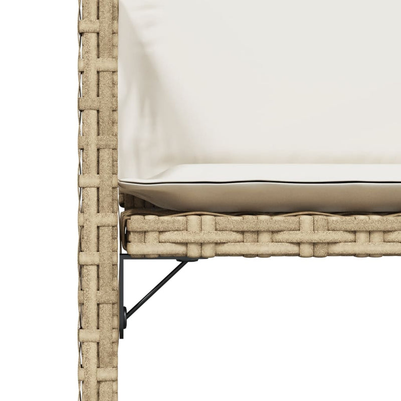Garden Chairs with Cushions 4 pcs Beige Poly Rattan Payday Deals