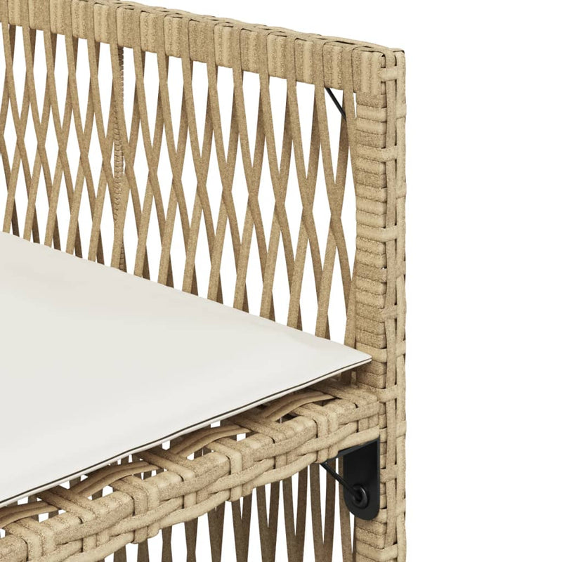 Garden Chairs with Cushions 4 pcs Beige Poly Rattan Payday Deals