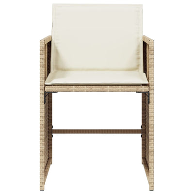 Garden Chairs with Cushions 4 pcs Beige Poly Rattan Payday Deals