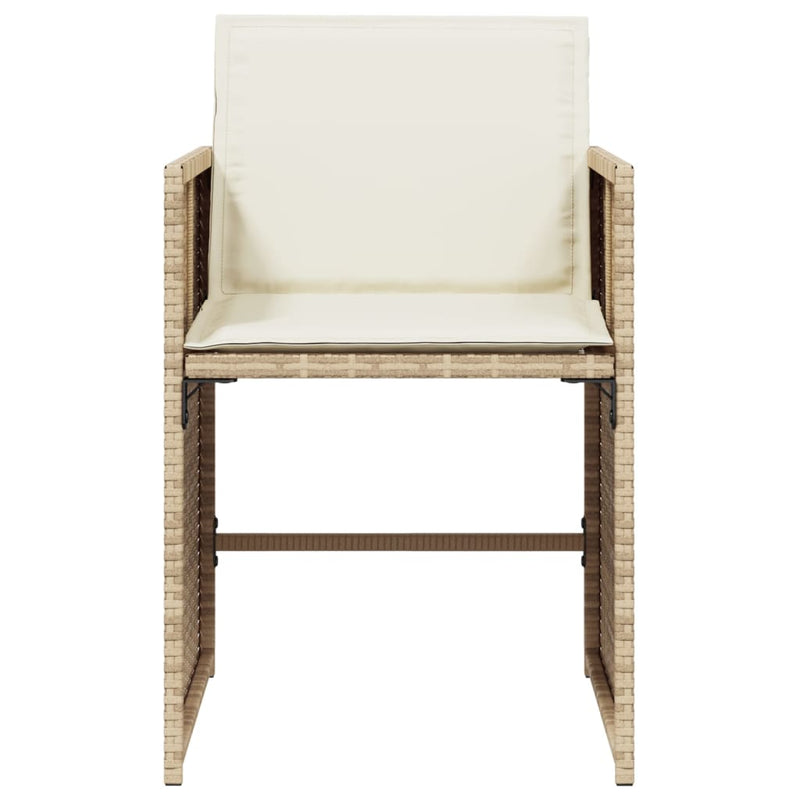 Garden Chairs with Cushions 4 pcs Beige Poly Rattan Payday Deals