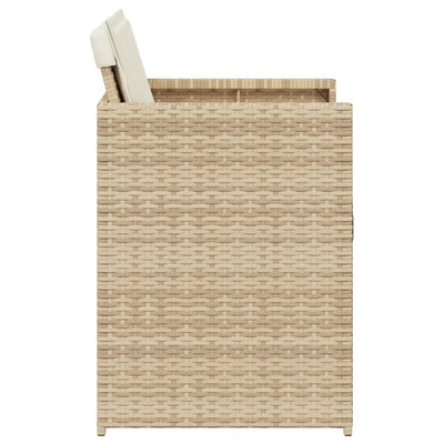 Garden Chairs with Cushions 4 pcs Beige Poly Rattan Payday Deals