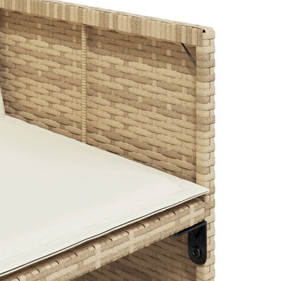 Garden Chairs with Cushions 4 pcs Beige Poly Rattan Payday Deals