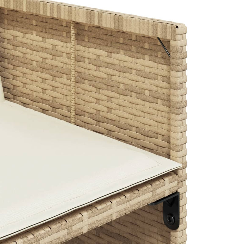 Garden Chairs with Cushions 4 pcs Beige Poly Rattan Payday Deals