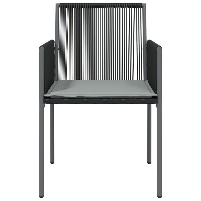 Garden Chairs with Cushions 4 pcs Black 54x60.5x83.5 cm Poly Rattan Payday Deals