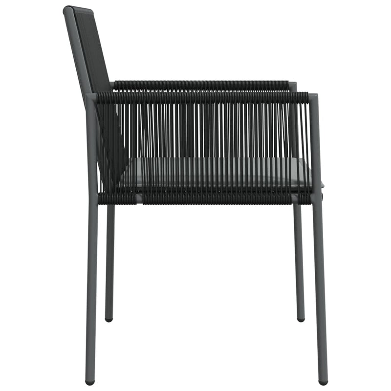 Garden Chairs with Cushions 4 pcs Black 54x60.5x83.5 cm Poly Rattan Payday Deals