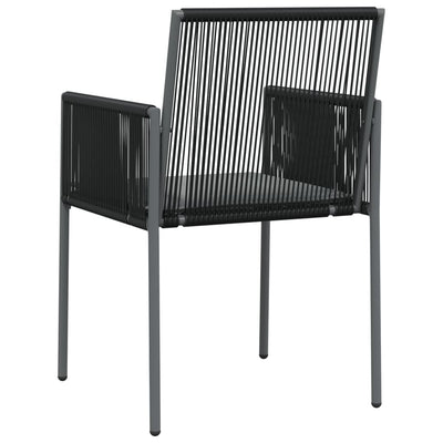 Garden Chairs with Cushions 4 pcs Black 54x60.5x83.5 cm Poly Rattan Payday Deals