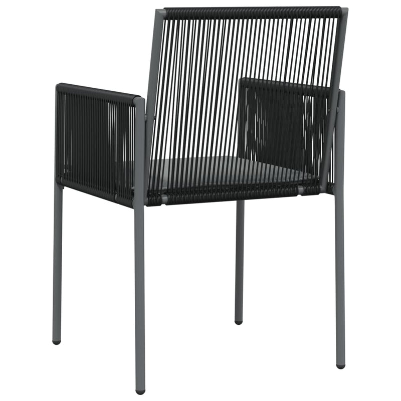 Garden Chairs with Cushions 4 pcs Black 54x60.5x83.5 cm Poly Rattan Payday Deals