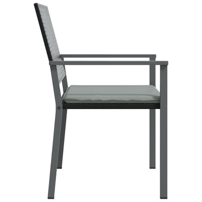 Garden Chairs with Cushions 4 pcs Black 54x62.5x89 cm Poly Rattan Payday Deals