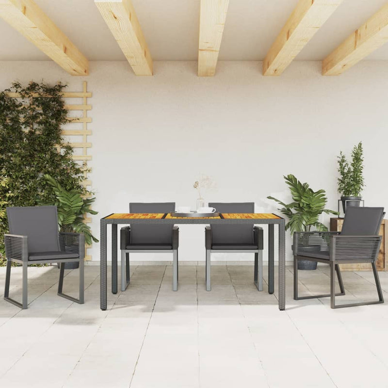 Garden Chairs with Cushions 4 pcs Black Poly Rattan Payday Deals