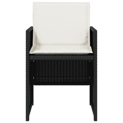 Garden Chairs with Cushions 4 pcs Black Poly Rattan Payday Deals