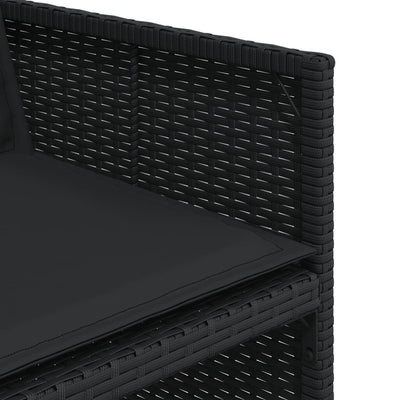 Garden Chairs with Cushions 4 pcs Black Poly Rattan Payday Deals