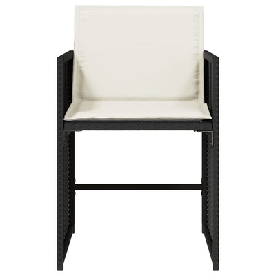 Garden Chairs with Cushions 4 pcs Black Poly Rattan Payday Deals