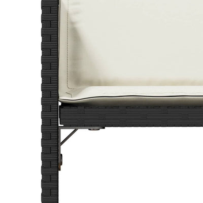 Garden Chairs with Cushions 4 pcs Black Poly Rattan Payday Deals