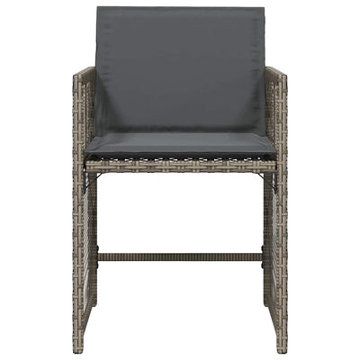 Garden Chairs with Cushions 4 pcs Grey Poly Rattan Payday Deals
