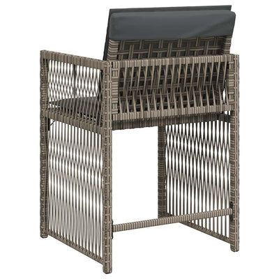 Garden Chairs with Cushions 4 pcs Grey Poly Rattan Payday Deals