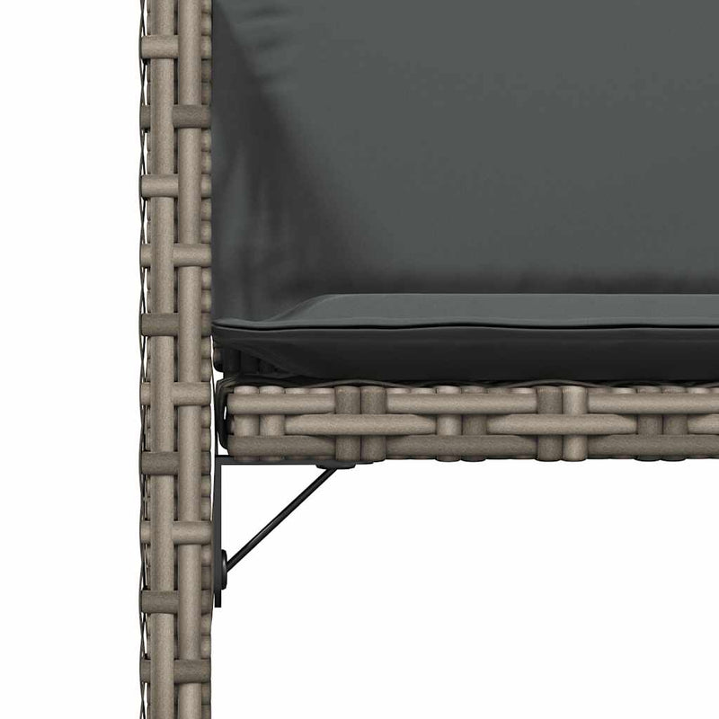 Garden Chairs with Cushions 4 pcs Grey Poly Rattan Payday Deals