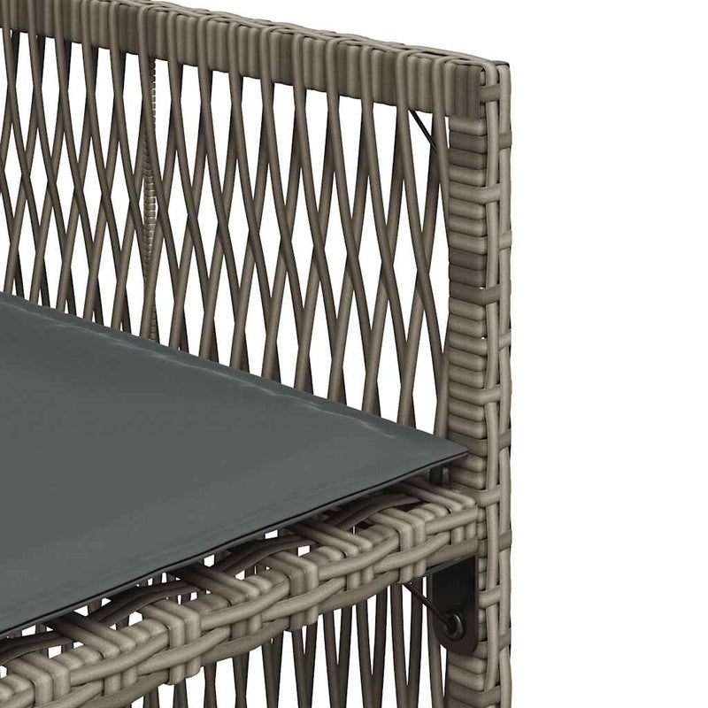 Garden Chairs with Cushions 4 pcs Grey Poly Rattan Payday Deals