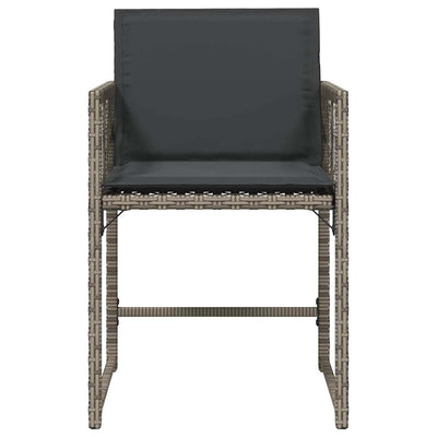 Garden Chairs with Cushions 4 pcs Grey Poly Rattan Payday Deals