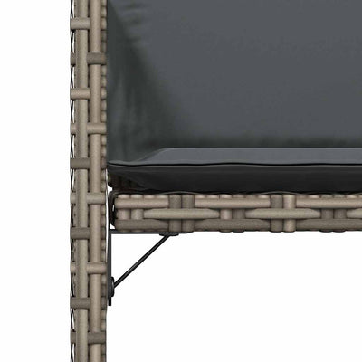 Garden Chairs with Cushions 4 pcs Grey Poly Rattan Payday Deals