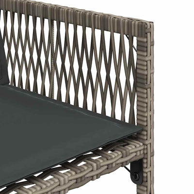 Garden Chairs with Cushions 4 pcs Grey Poly Rattan Payday Deals