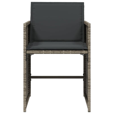 Garden Chairs with Cushions 4 pcs Grey Poly Rattan Payday Deals