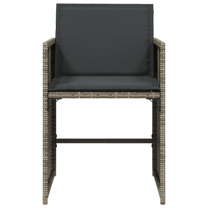 Garden Chairs with Cushions 4 pcs Grey Poly Rattan Payday Deals