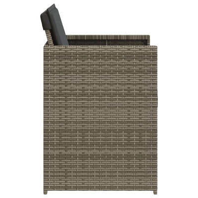 Garden Chairs with Cushions 4 pcs Grey Poly Rattan Payday Deals