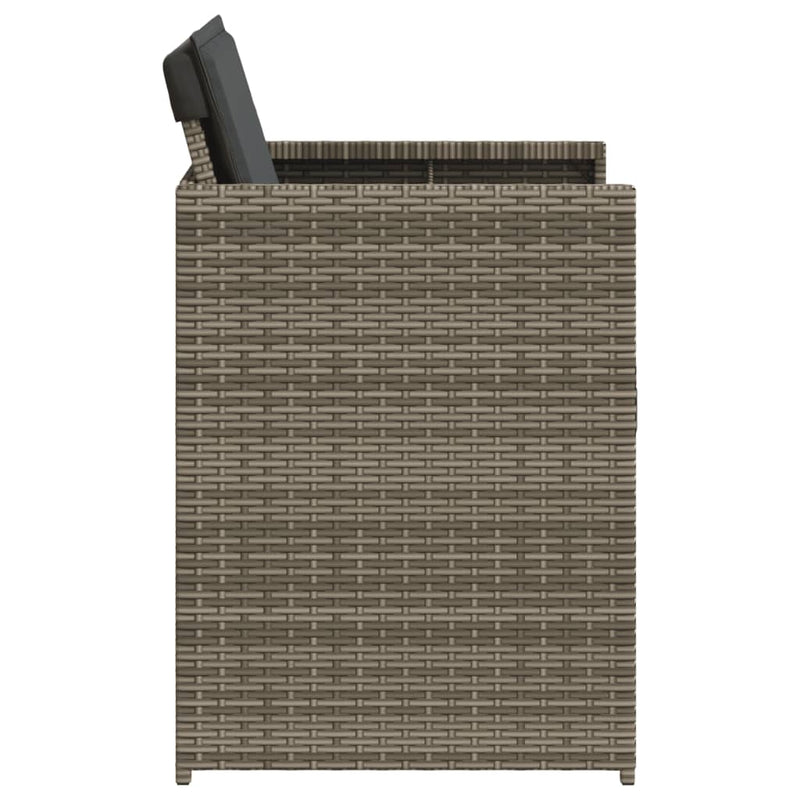 Garden Chairs with Cushions 4 pcs Grey Poly Rattan Payday Deals