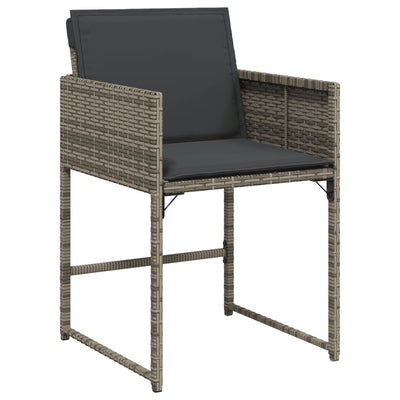 Garden Chairs with Cushions 4 pcs Grey Poly Rattan Payday Deals