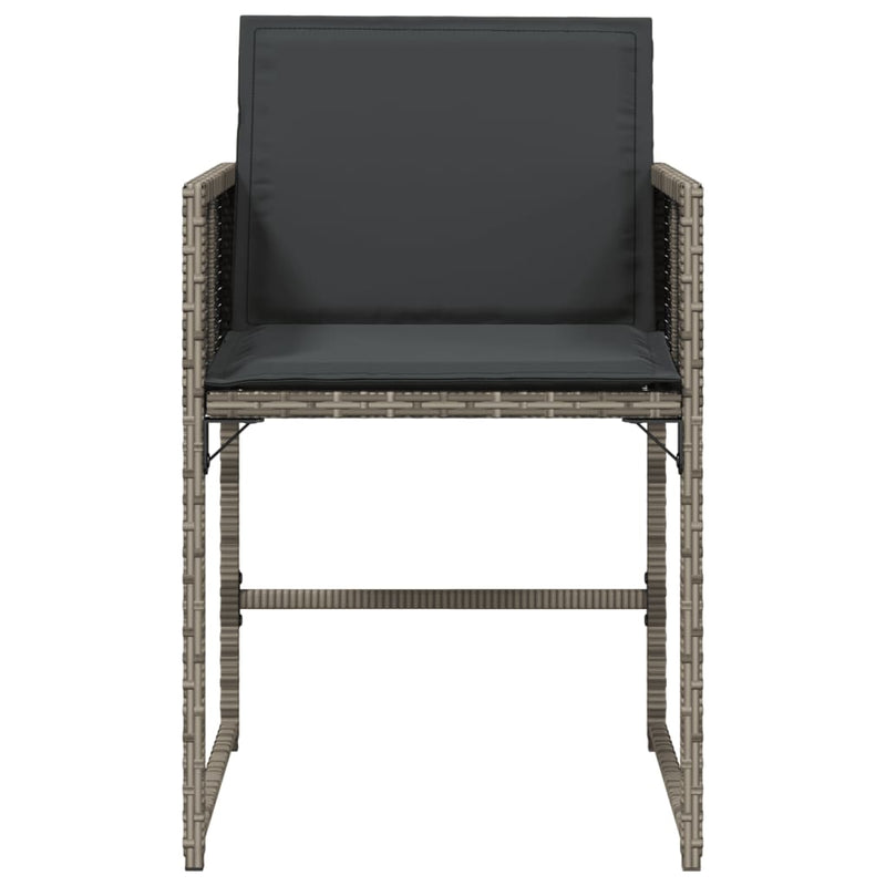 Garden Chairs with Cushions 4 pcs Grey Poly Rattan Payday Deals