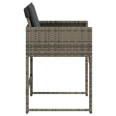 Garden Chairs with Cushions 4 pcs Grey Poly Rattan Payday Deals