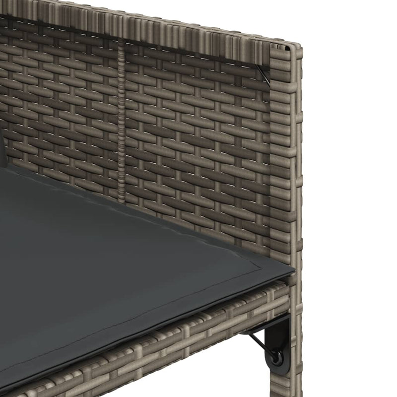 Garden Chairs with Cushions 4 pcs Grey Poly Rattan Payday Deals