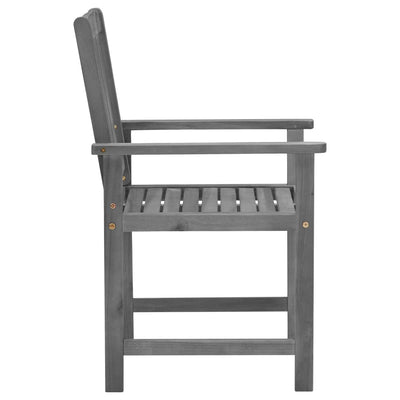 Garden Chairs with Cushions 4 pcs Grey Solid Acacia Wood Payday Deals